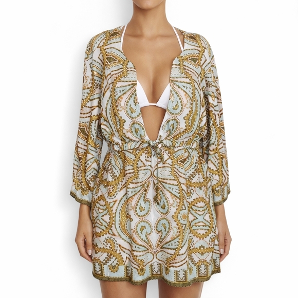 J. Crew Tops - J.Crew Trastevere Collection Paisley Tunic Swim Cover-Up | Boho Resort